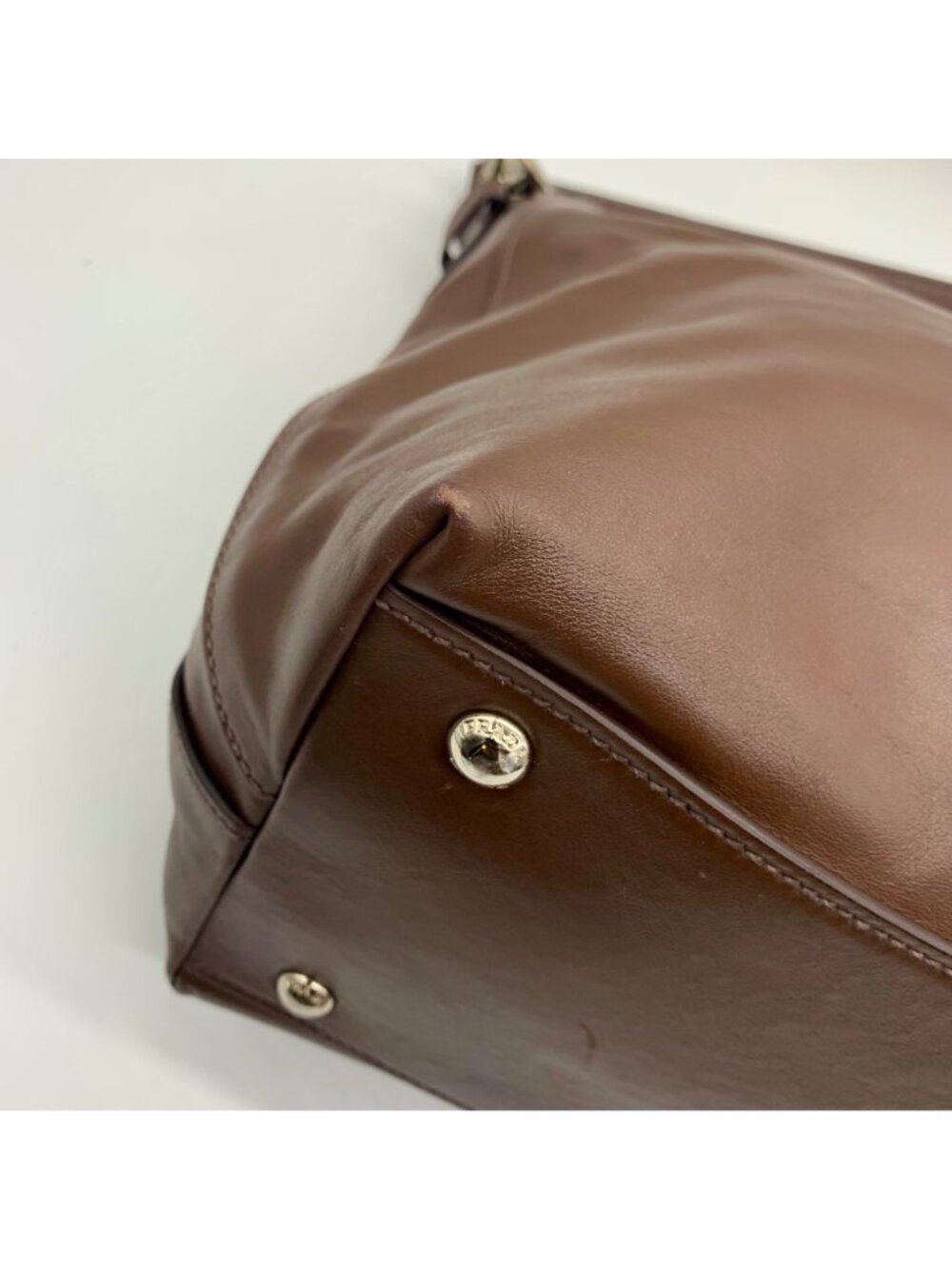 Prada Brown Cervo Leather Hobo Bag - Picture 9 of 16